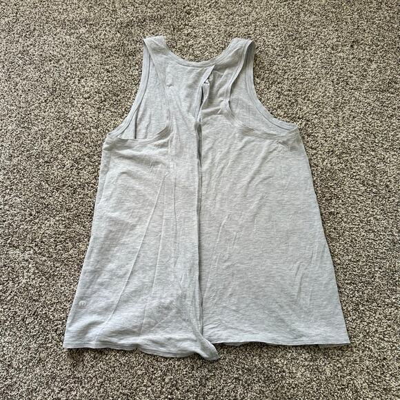 Lululemon light heather gray open-back sleeveless tank top - Picture 7 of 10